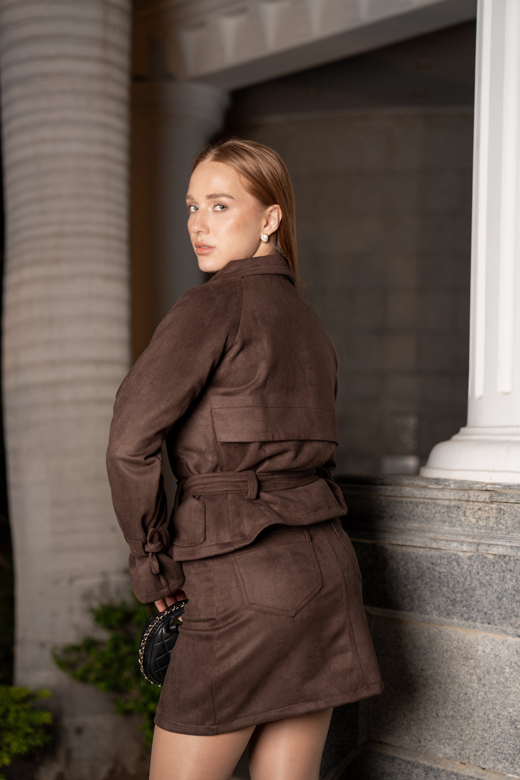 ISADORA DARK TRENCH SET